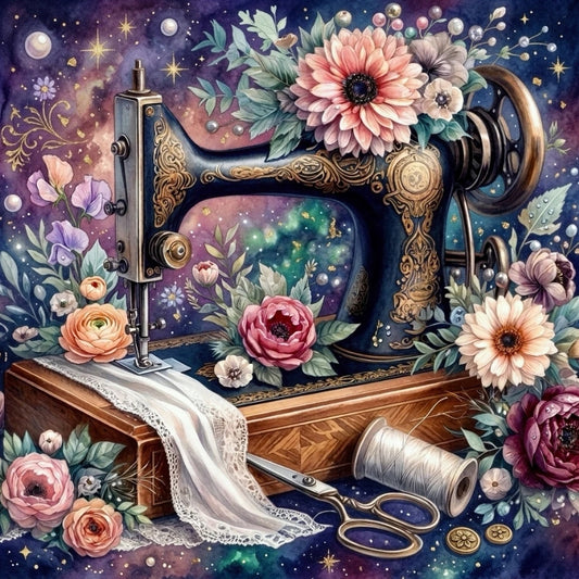 Paint by Numbers Kit Sewing Machine