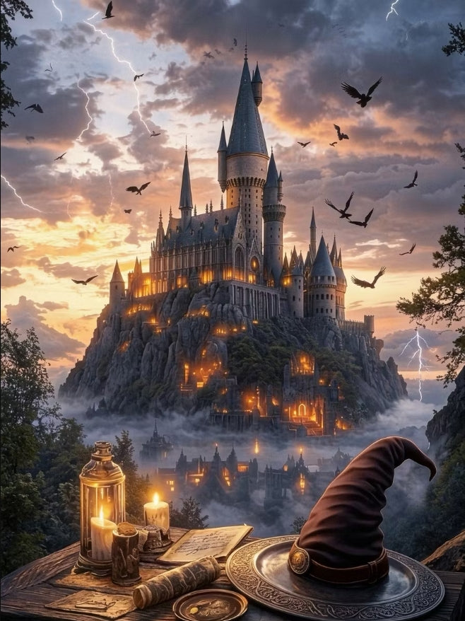 Paint by Numbers Kits Horror Castle