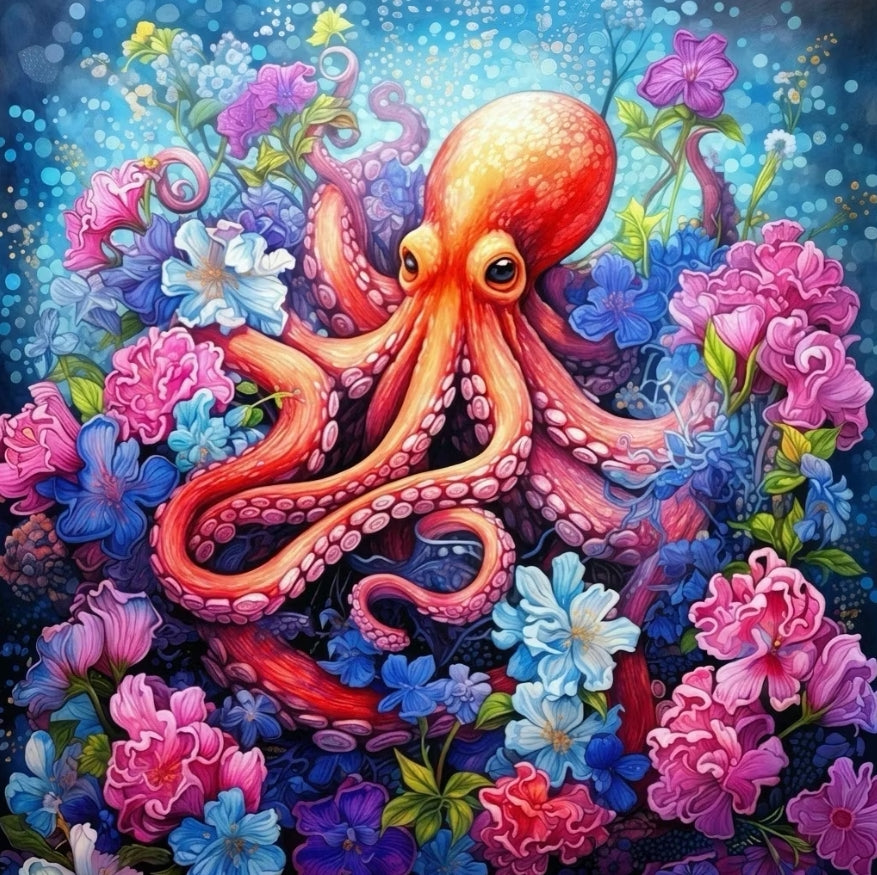 Paint by Numbers Kit Colorful Octopus