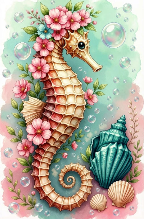 Paint by Numbers Kit Seahorse
