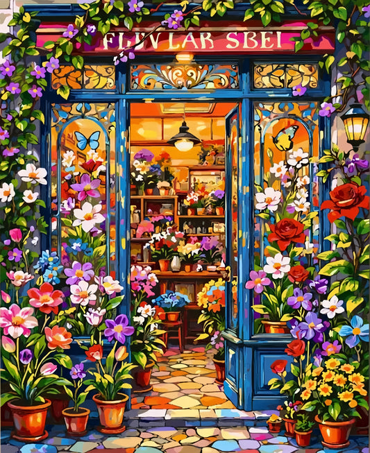 Paint by Numbers Kits Flower Shop