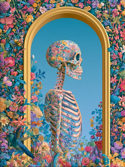 Paint by Numbers Kits Flowers and Skulls