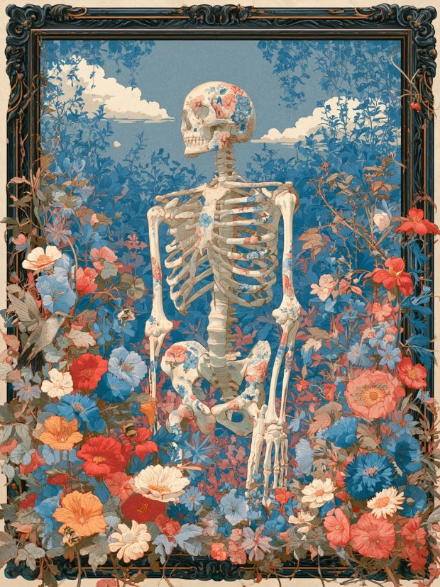 Paint by Numbers Kits Flowers and Skulls