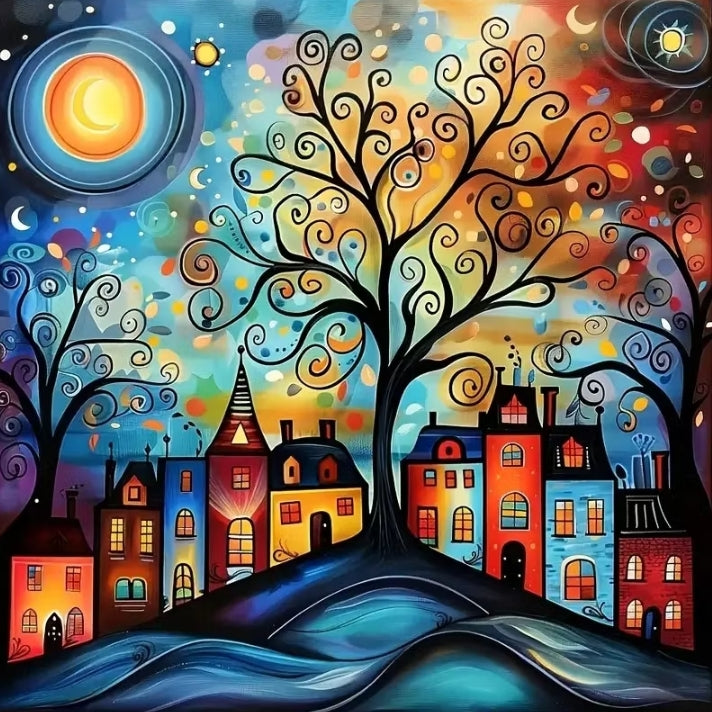 Paint by Numbers Kit Abstract Landscape