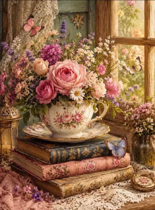 Paint by Numbers Kits Flowers and Books
