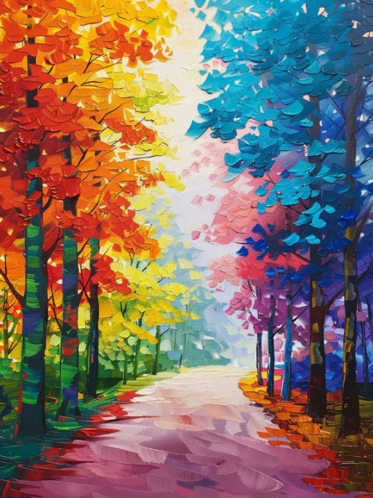 Paint by Numbers Kits Colorful Forest Trail