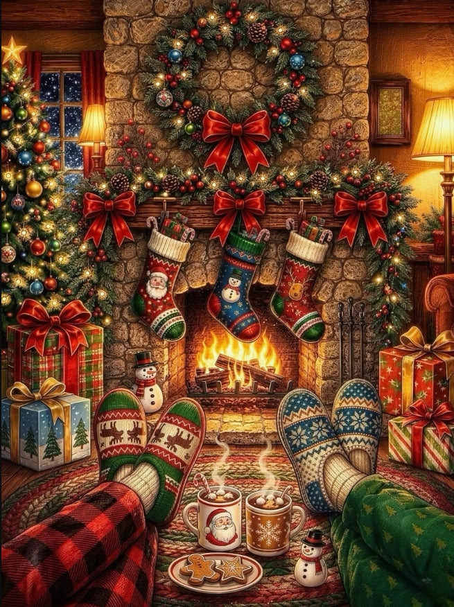 Paint by Numbers Kits Cozy Christmas Eve