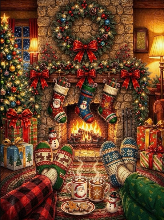 Paint by Numbers Kits Cozy Christmas Eve