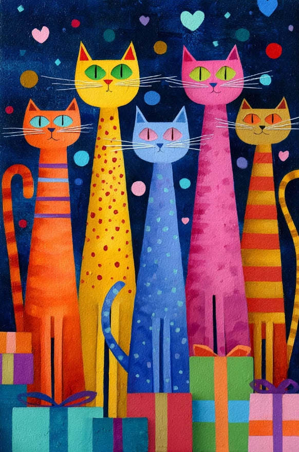 Paint by Numbers Kit Abstract Cat
