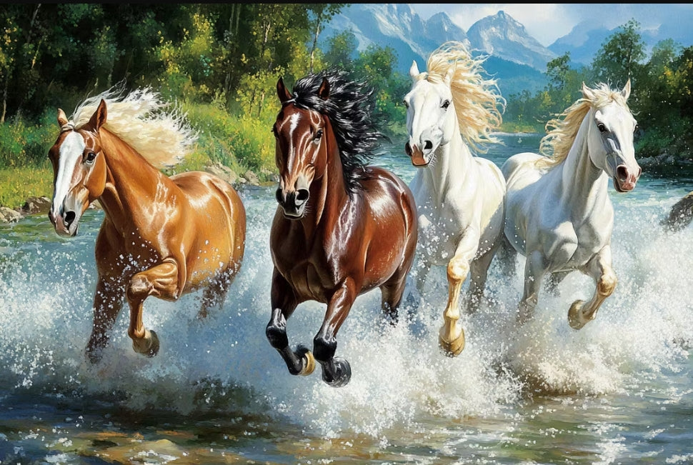 Paint by Numbers Kit Horses