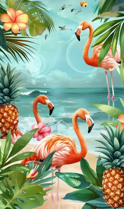Paint by Numbers Kit Flamingos