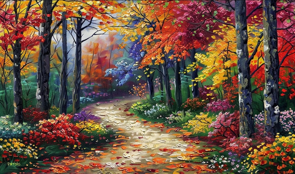 Paint by Numbers Kit Autumn Scenery