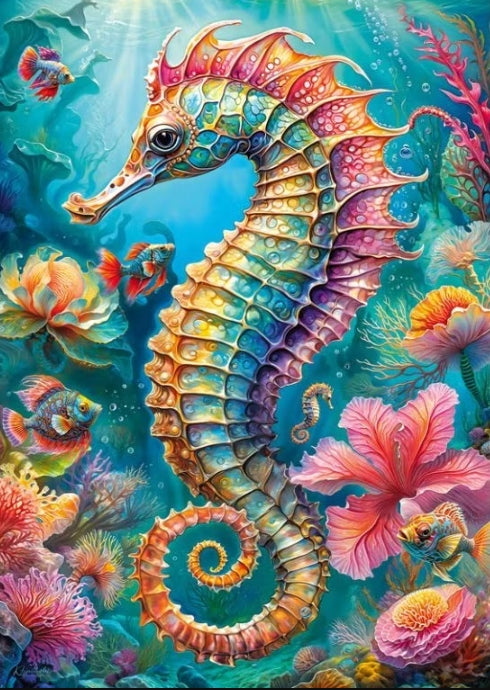 Paint by Numbers Kits Colorful Seahorse
