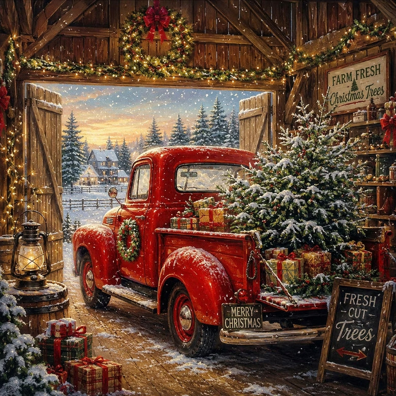 Paint by Numbers Kit Christmas Car
