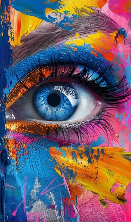 Paint by Numbers Kit Abstract Colorful Eyes