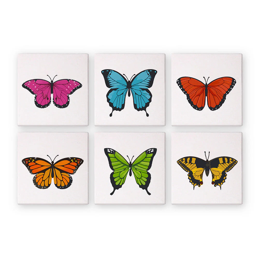 Paint by Numbers - 6 Mini Paintings | Butterflies Set