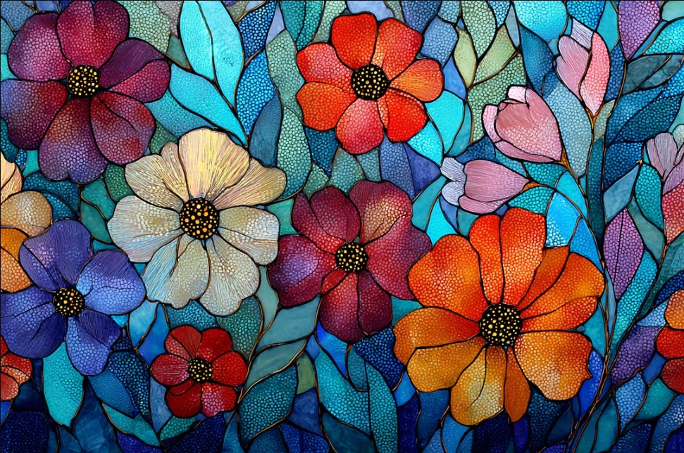 Paint by Numbers Kit Colorful Flower