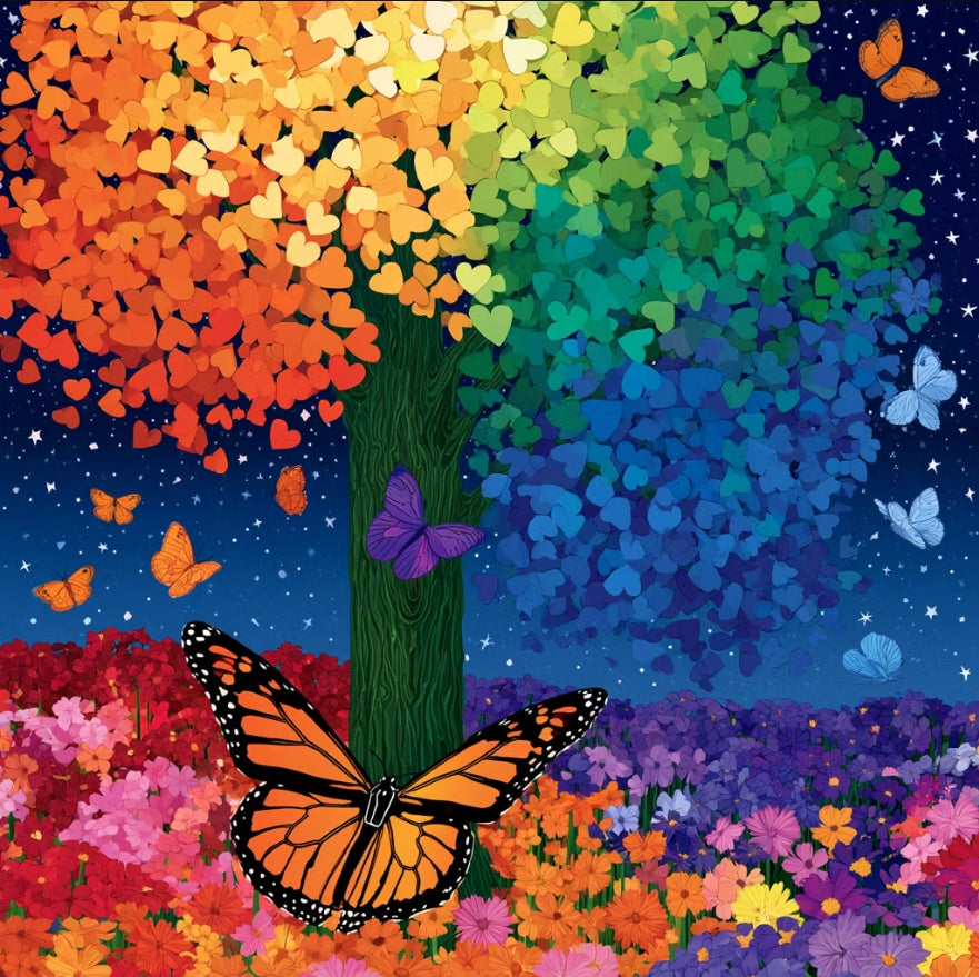 Paint by Numbers Kit Colorful Tree