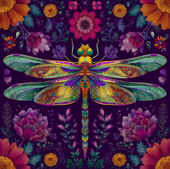 Paint by Numbers Kit Abstract Dragonfly