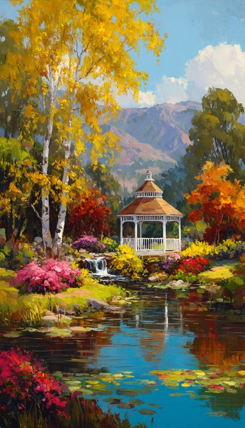 Paint by Numbers Kit Autumn Scenery