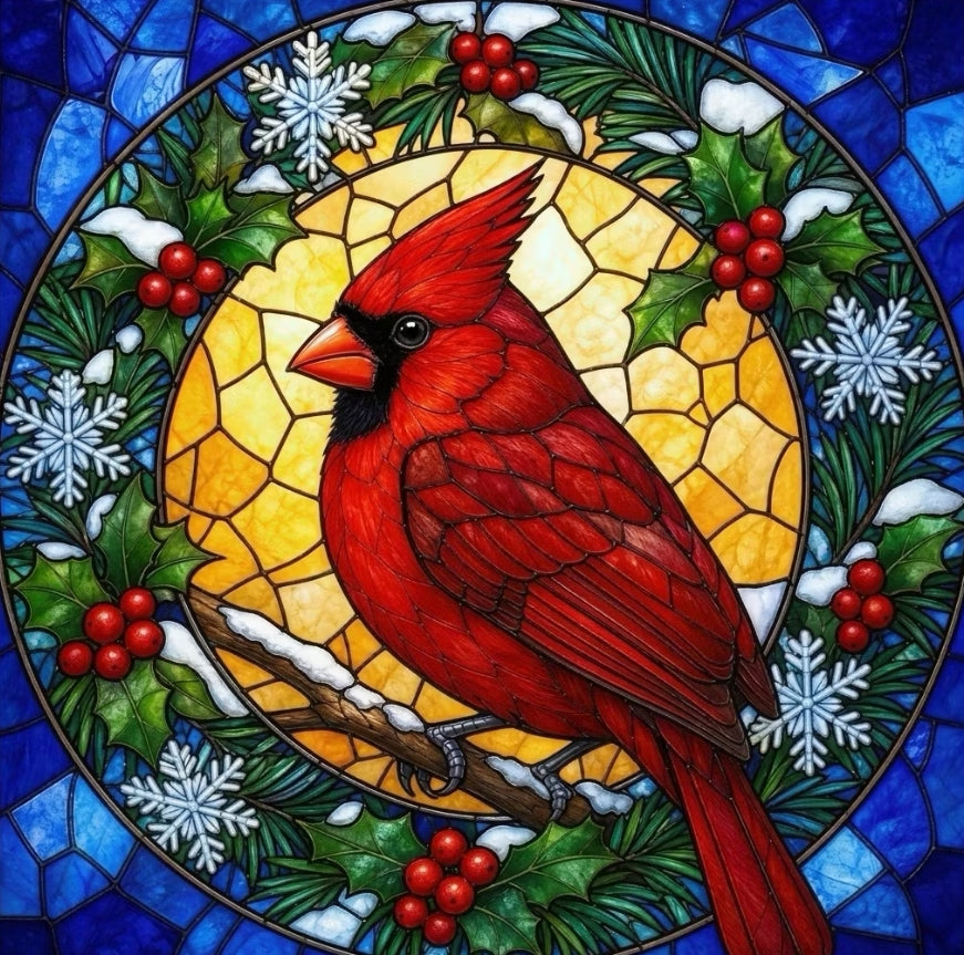 Paint by Numbers Kit Stained-Glass Style Bird