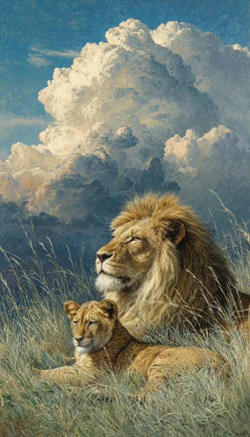 Paint by Numbers Kit Lions