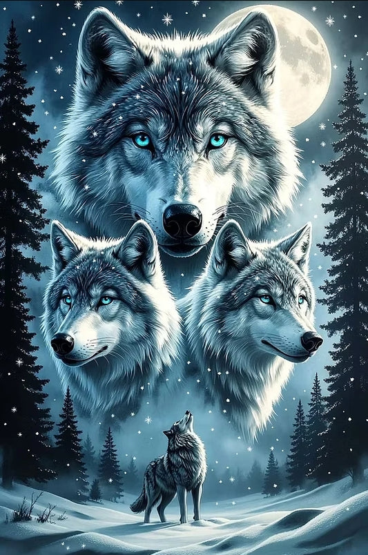 Paint by Numbers Kit Wolf