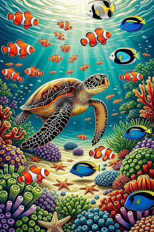 Paint by Numbers Kit Underwater World