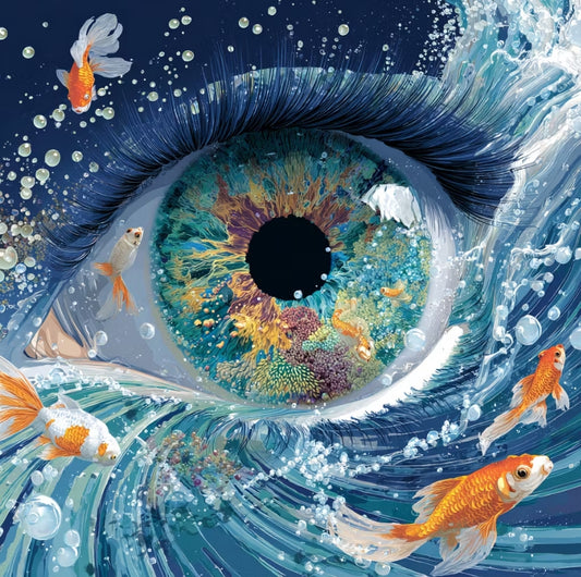 Paint by Numbers Kit Abstract Ocean Eye