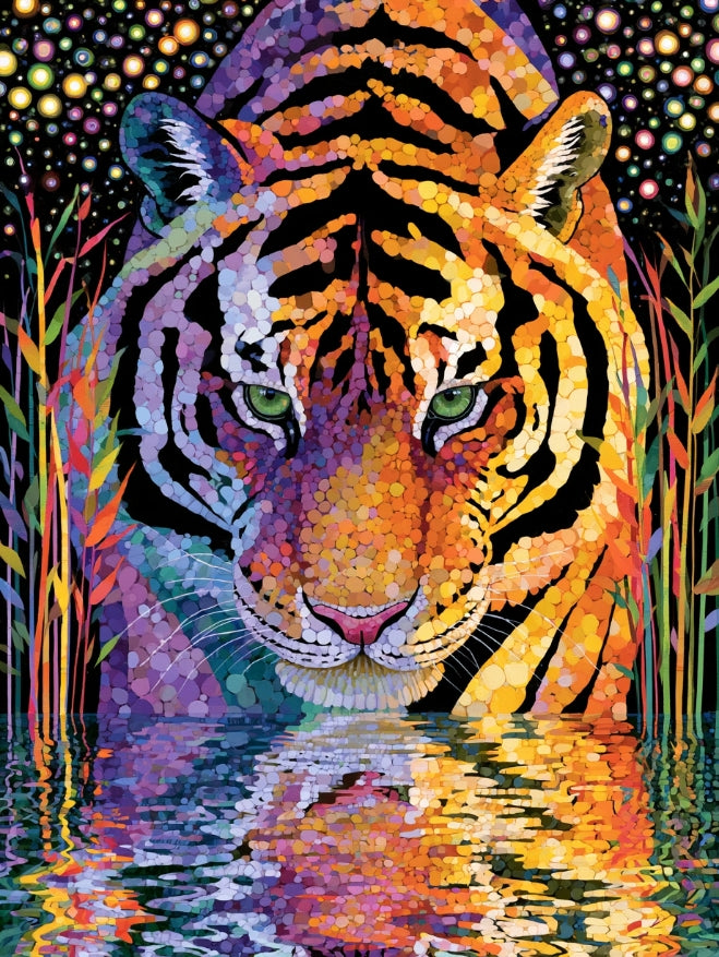 Paint by Numbers Kit Colorful Tiger
