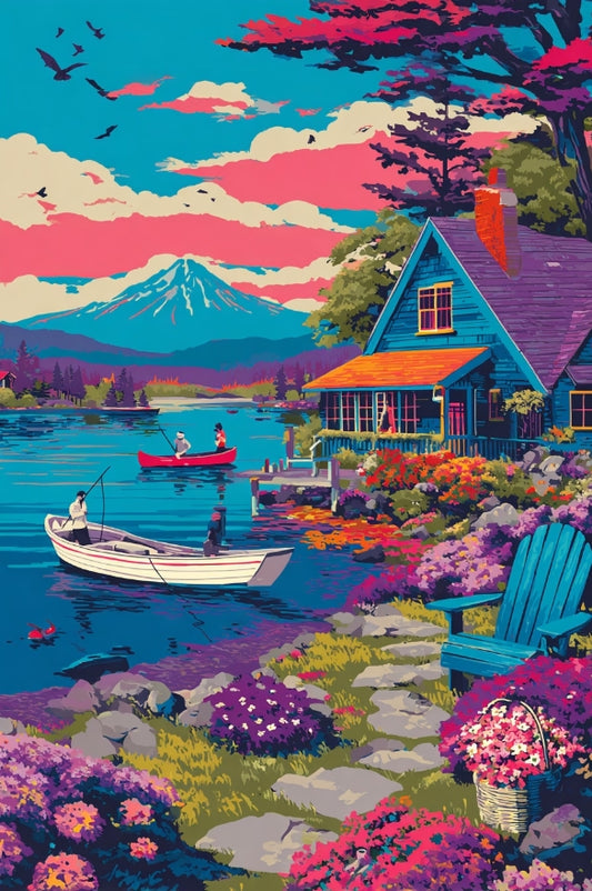 Paint by Numbers Kit Colorful Landscape