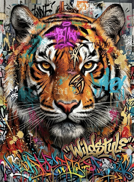 Paint by Numbers Kit Colorful Tiger