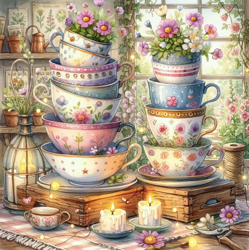 Paint by Numbers Kit Coffee Cup
