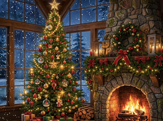 Paint by Numbers Kit Christmas Room