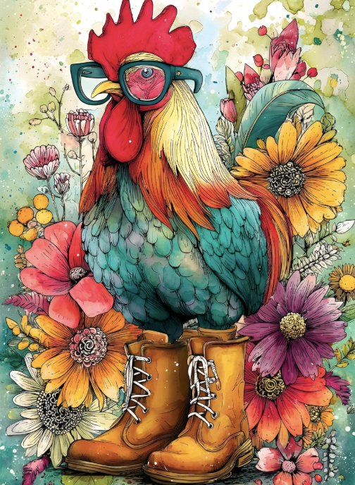 Paint by Numbers Kit Rooster