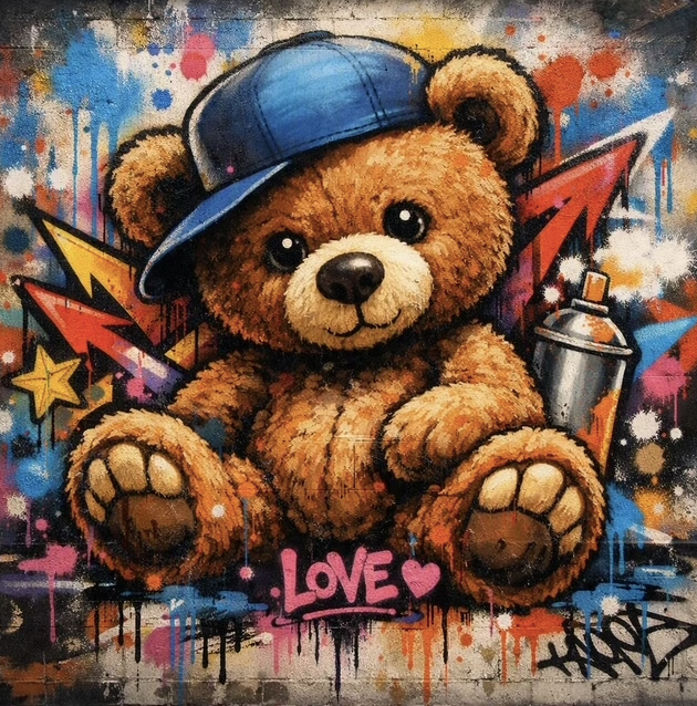 Paint by Numbers Kit Cute Little Bear