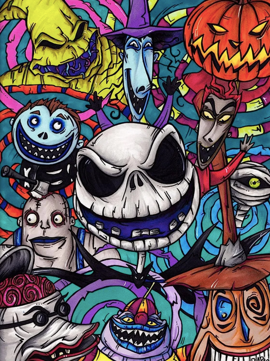 Paint by Numbers Kit Horror Characters
