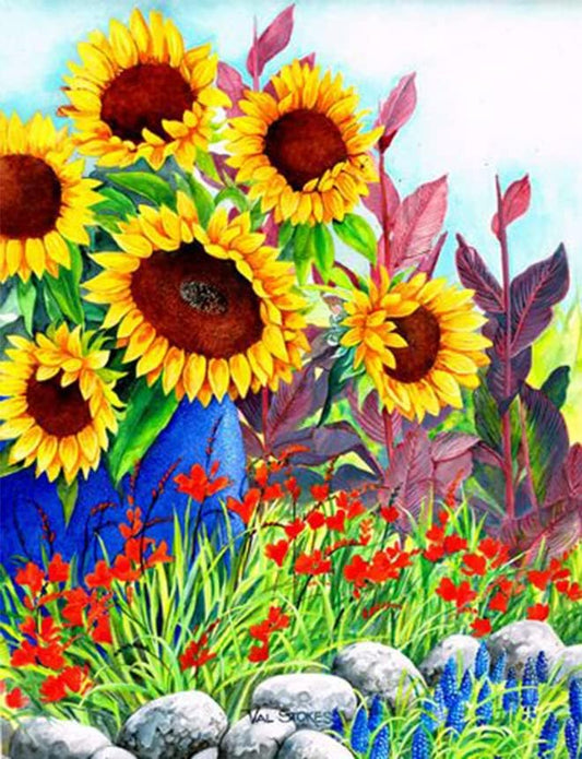 Paint by Numbers Kit Sunflowers