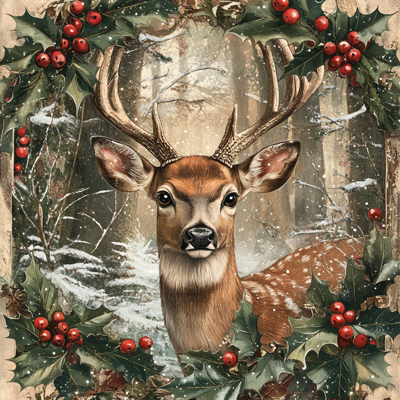 Paint by Numbers Kit Christmas Deer