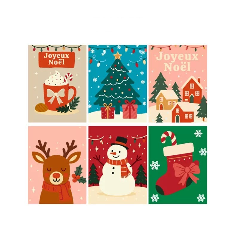 6 Mini Painting by Numbers - Christmas
