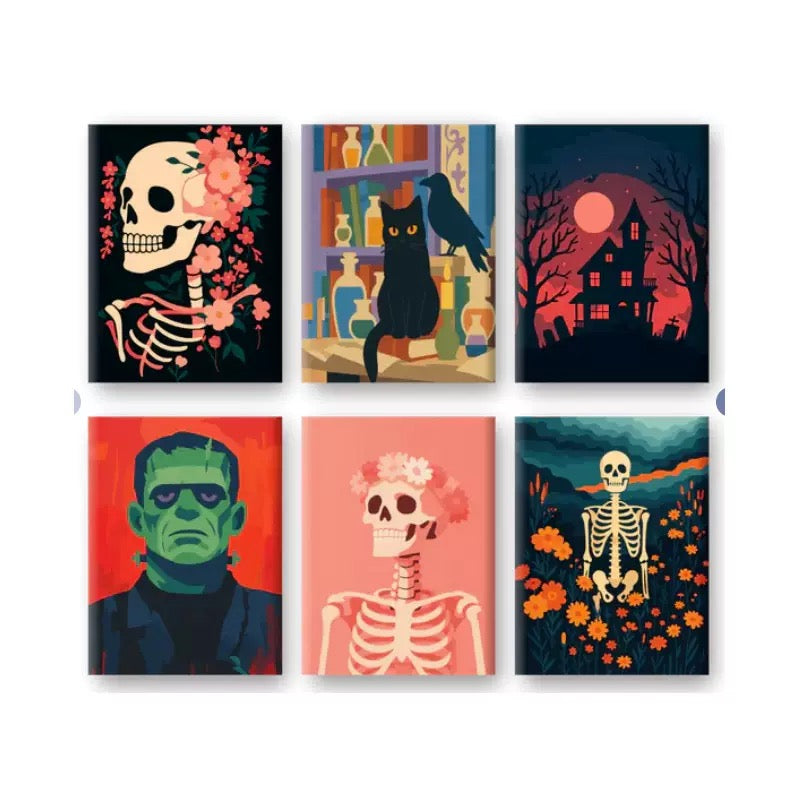 6 Mini Painting by Numbers - Horror