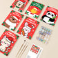 6 mini painting by numbers christmas animals set