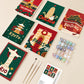 6 mini painting by numbers christmas city set