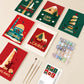 6 mini painting by numbers christmas city set