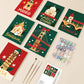 6 mini painting by numbers christmas city set