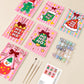 6 mini painting by numbers christmas set