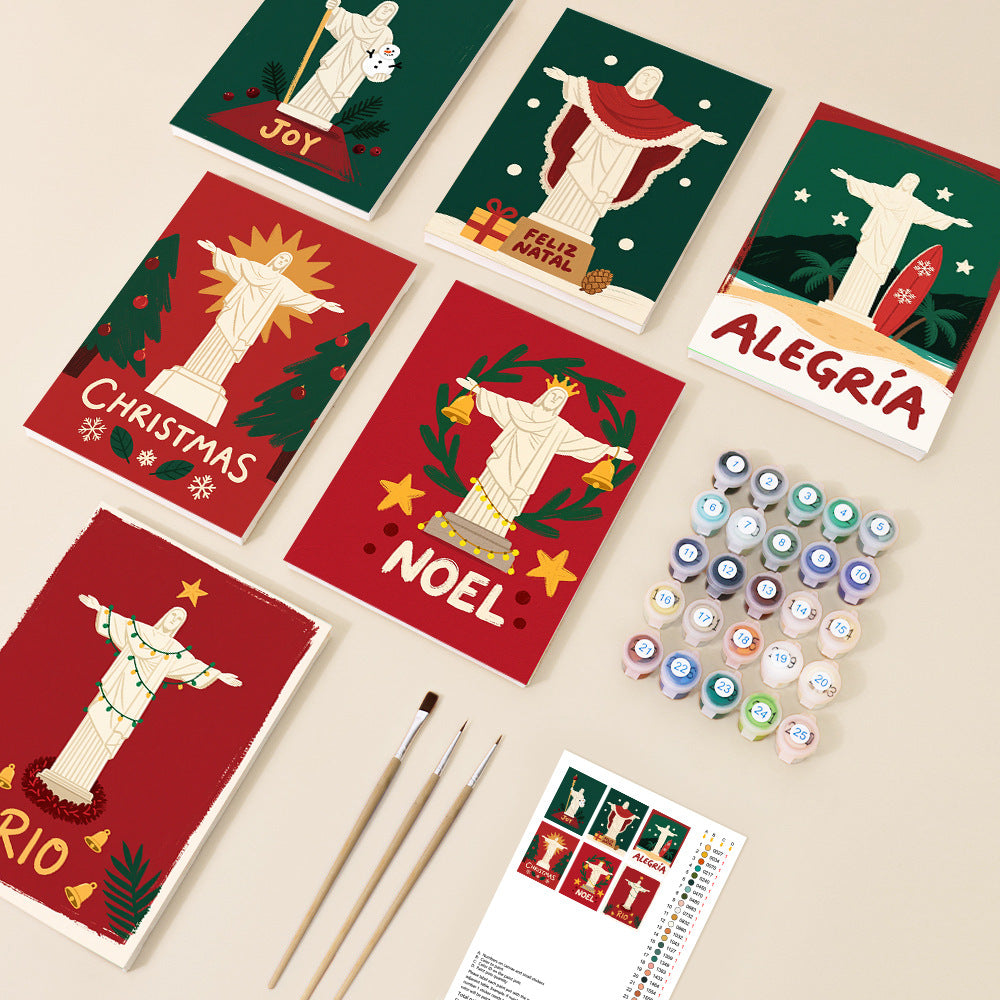 6 mini painting by numbers jesus set