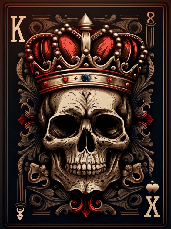 Paint by Numbers Kit Poker Skull