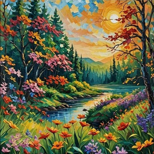 Paint by Numbers Kit Wild Scenery