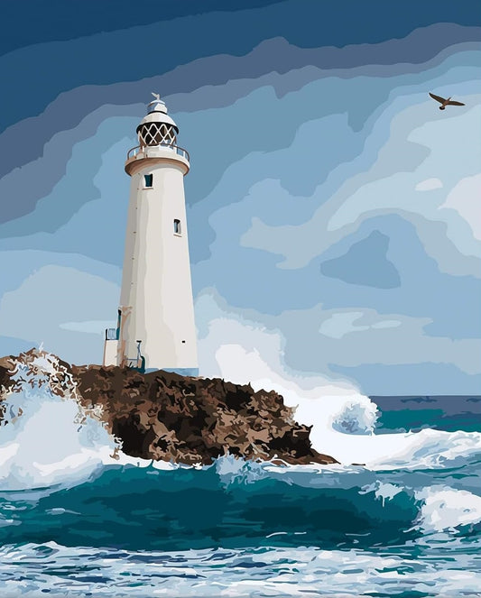 Paint by Numbers Kit Sea Lighthouse
